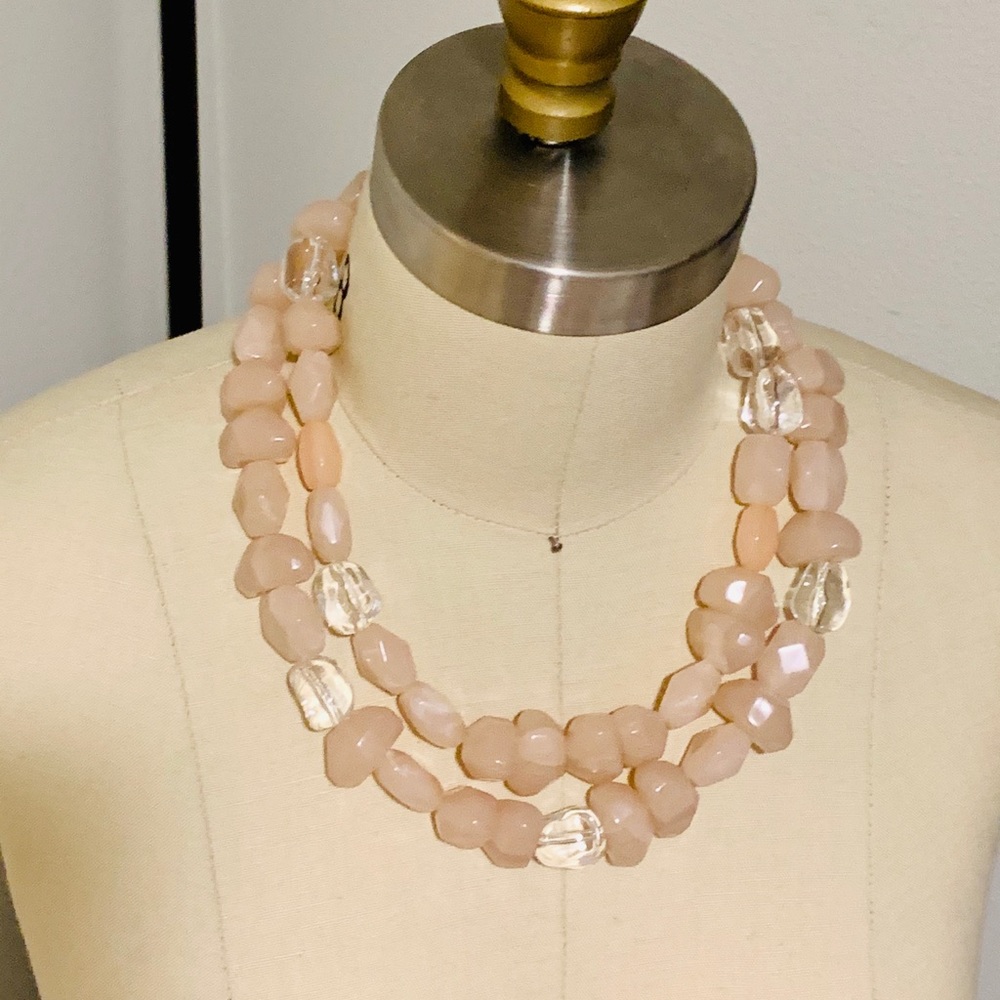 Faux Rose Quartz Necklace